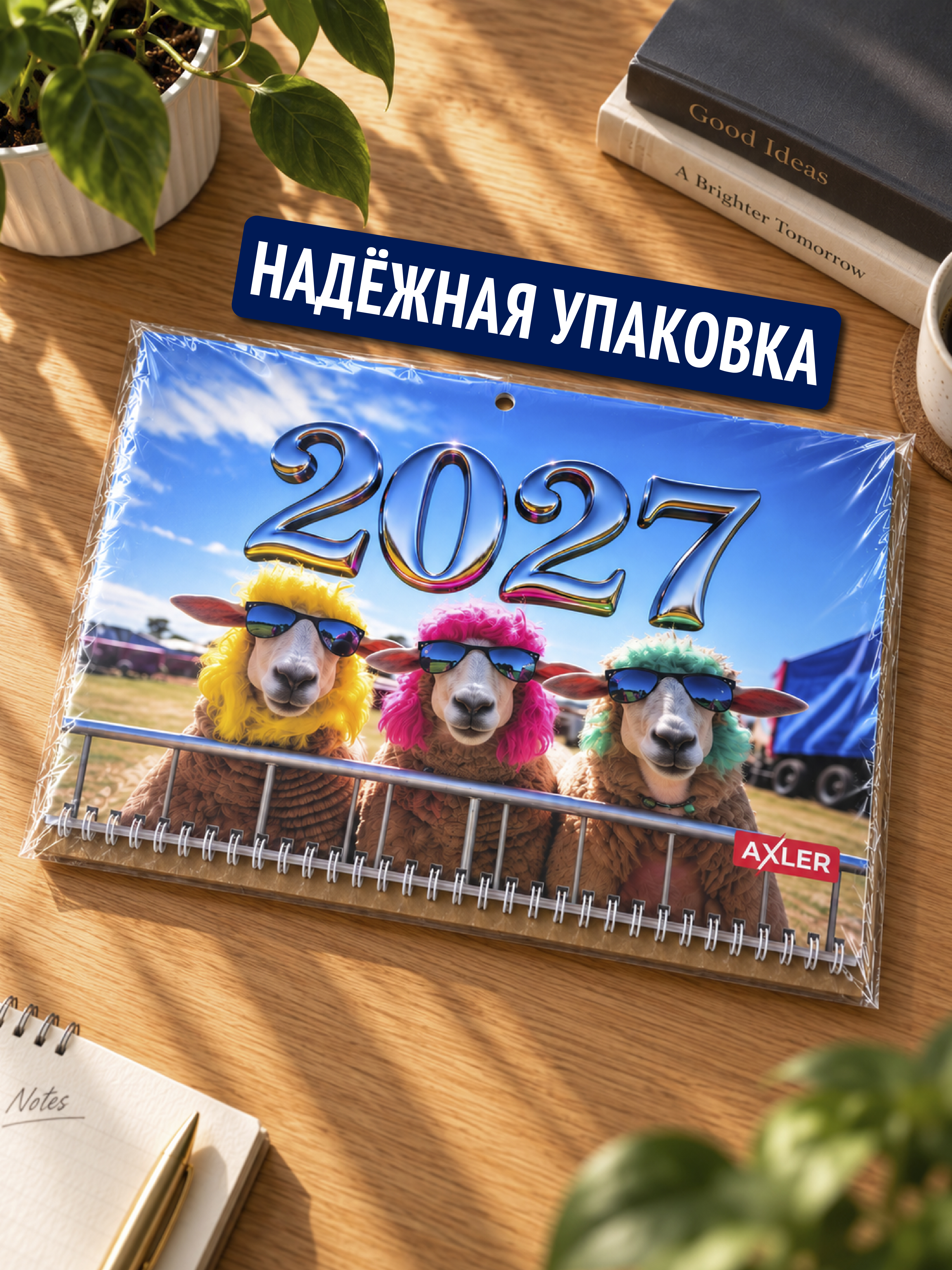 Календарь 2027 AXLER квартальный настенный трехблочный - фото 6