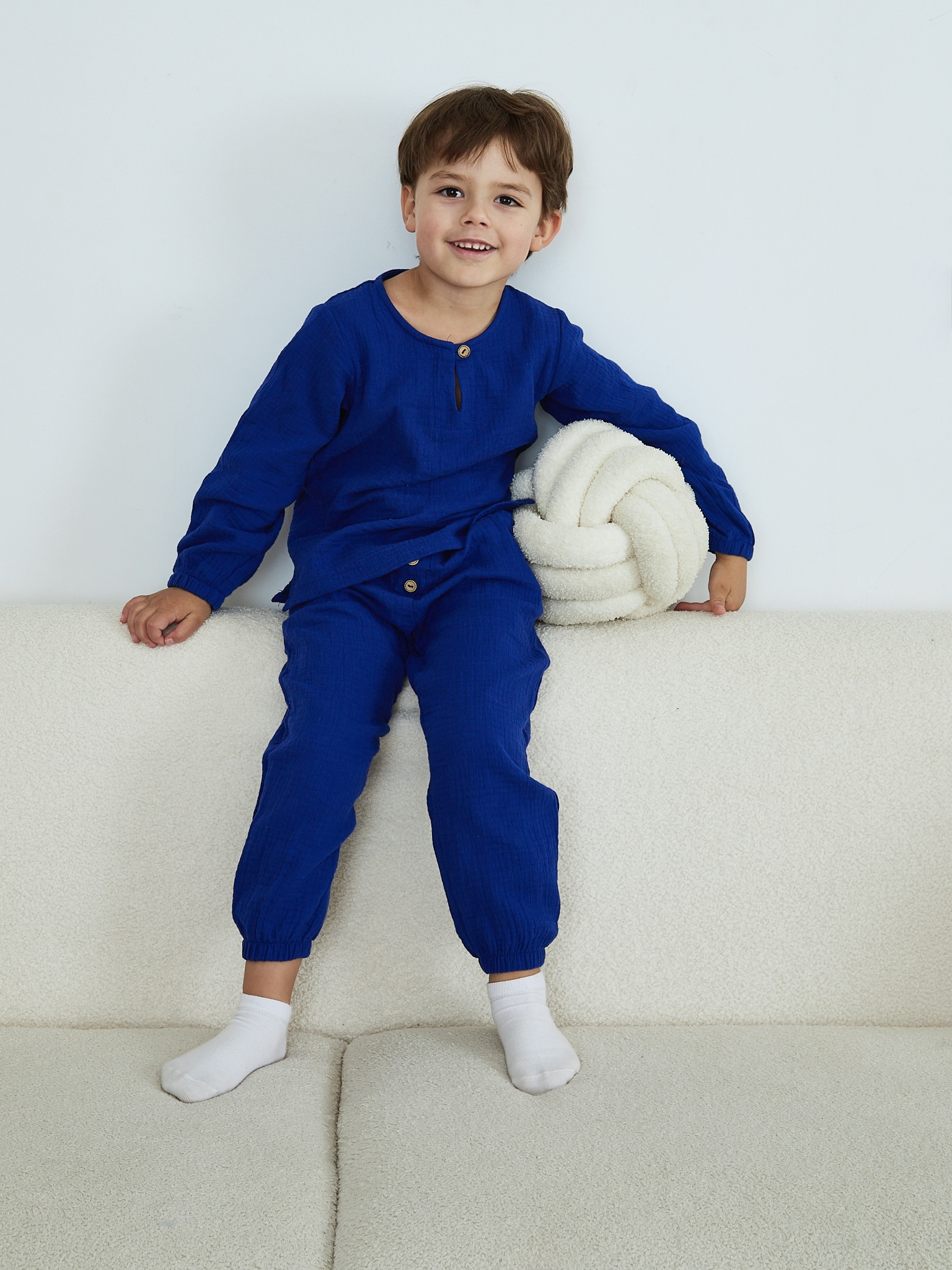 Лонгслив и брюки MOUN Костюм_муслин_индиго - фото 13