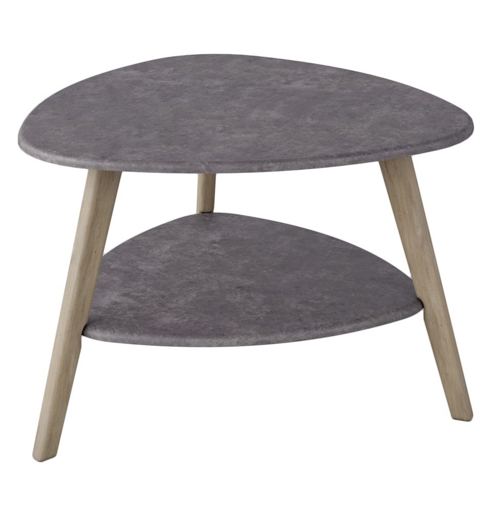 Стол журнальный КАЛИФОРНИЯ МЕБЕЛЬ Бруклин серый бетон - фото 1