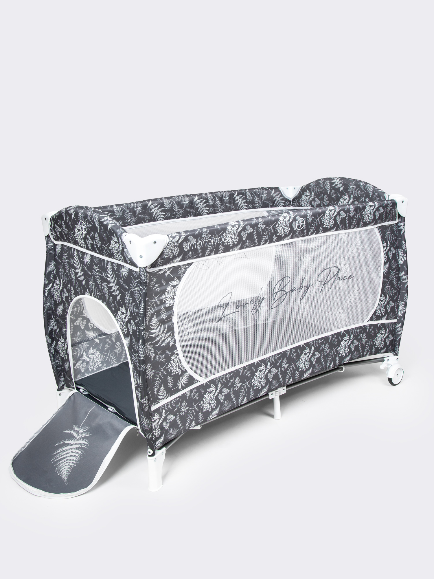 Манеж кровать Amarobaby Happy Place Leaves AMARO-26HPL/11 - фото 18