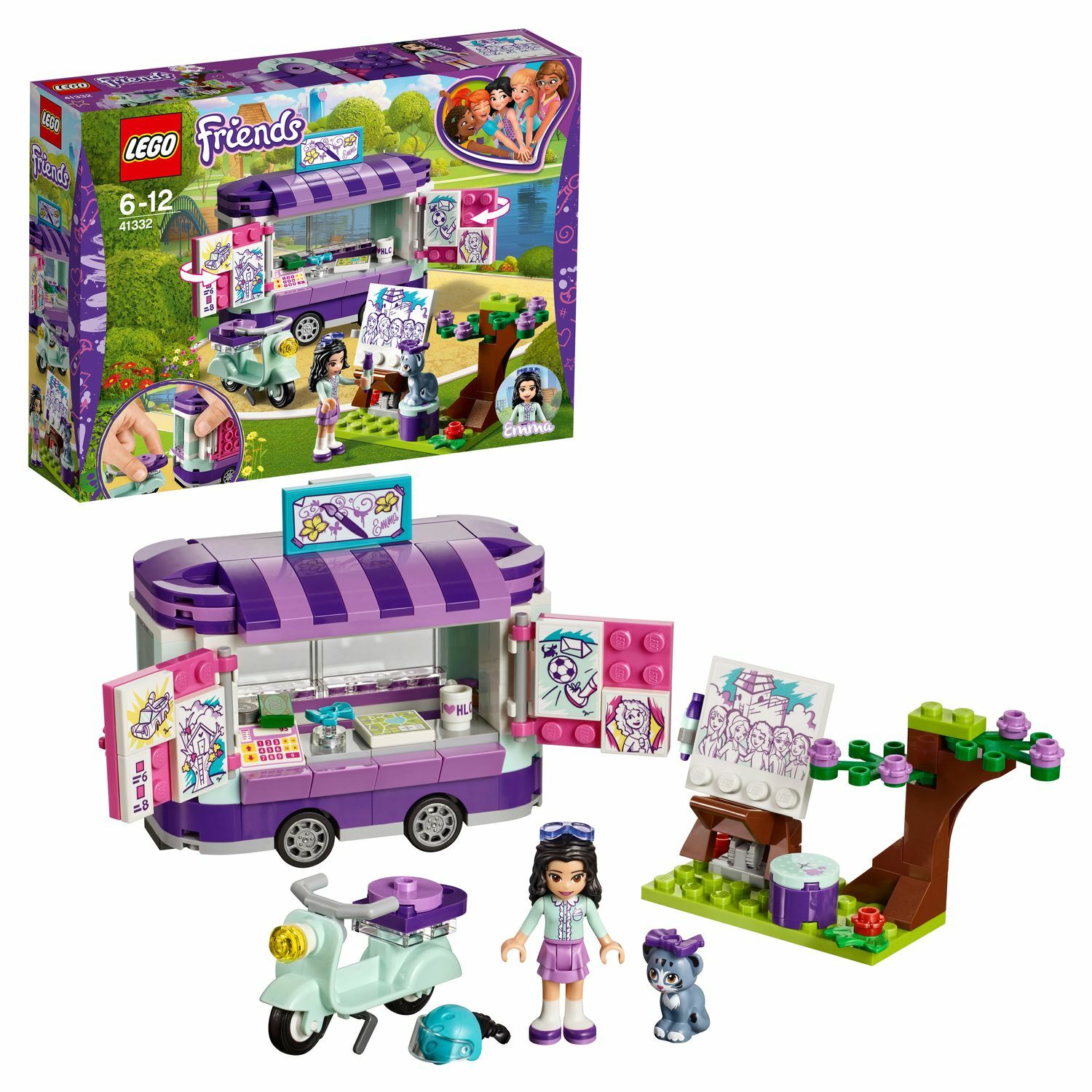 Конструктор LEGO Friends Передвижная мастерская Эммы блочный - фото 1