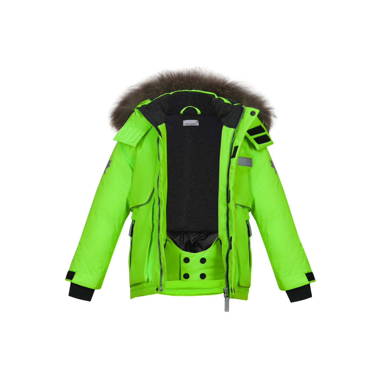 Куртка Stylish AMADEO AJ-121A-зеленый - фото 3