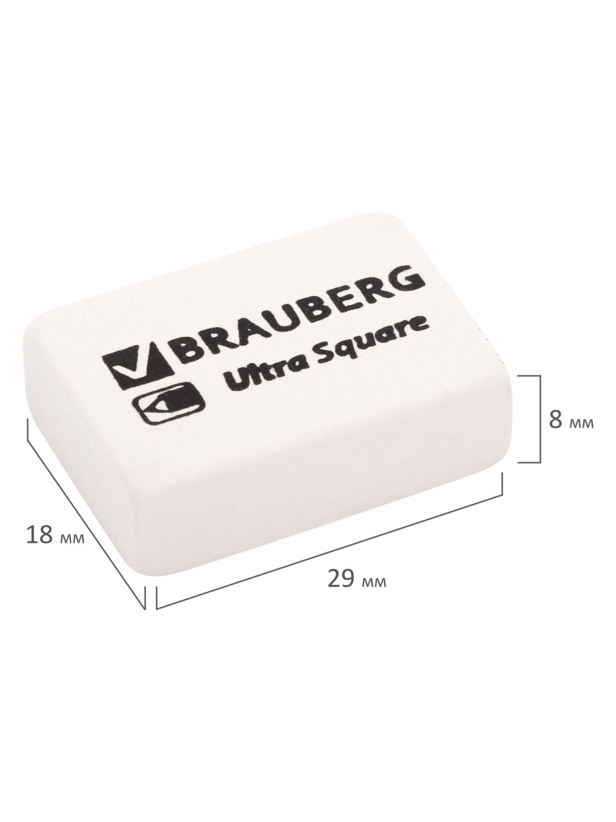 Ластик Brauberg Ultra Square 6 шт. - фото 10