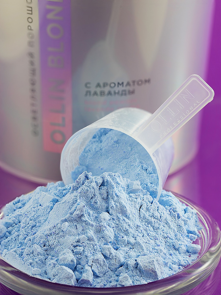 Порошок Ollin BLOND для осветления волос с ароматом лаванды 500 г - фото 9