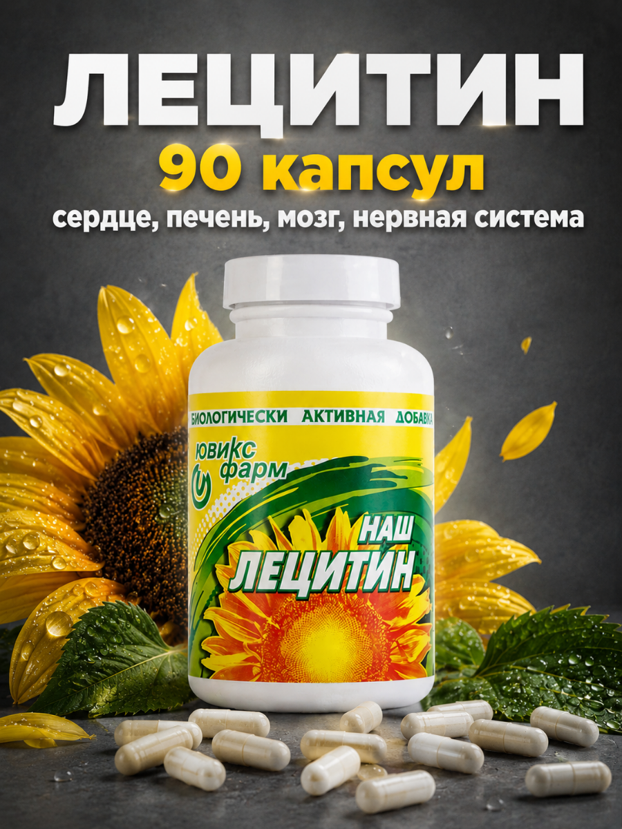 Лецитин Ювикс-Фарм подсолнечный 90 капсул - фото 1