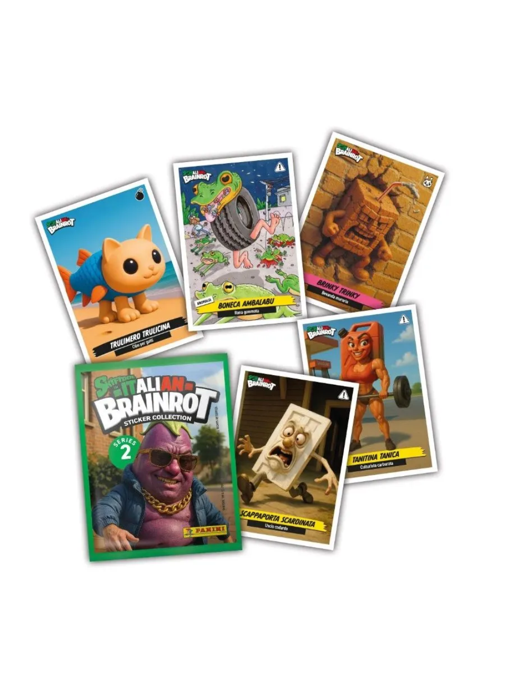 Наклейки Panini Skifidol Brainrot Italy 2026 12 шт. - фото 1
