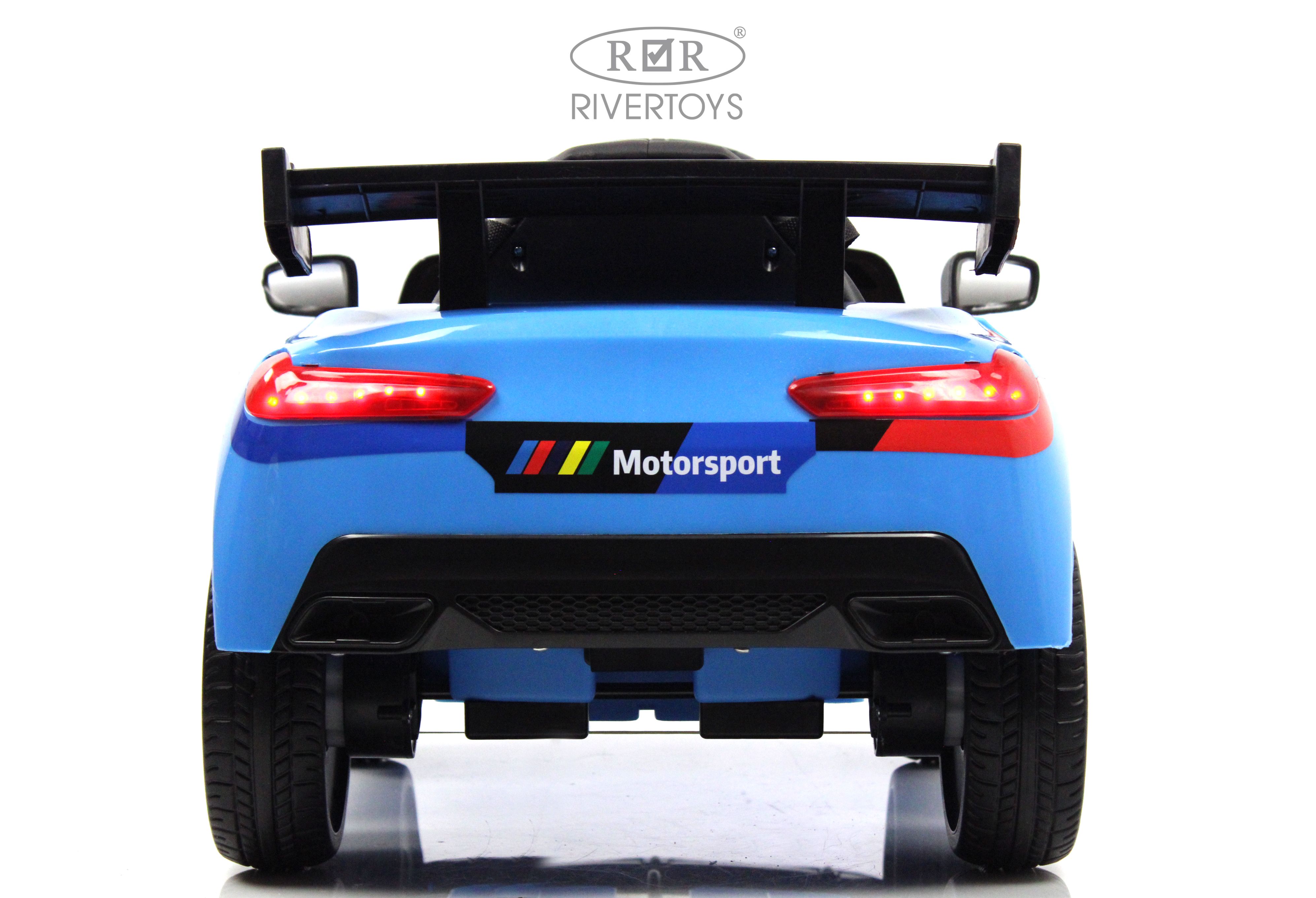 Электромобиль RIVERTOYS F444FF-BLUE С пультом ДУ - фото 4