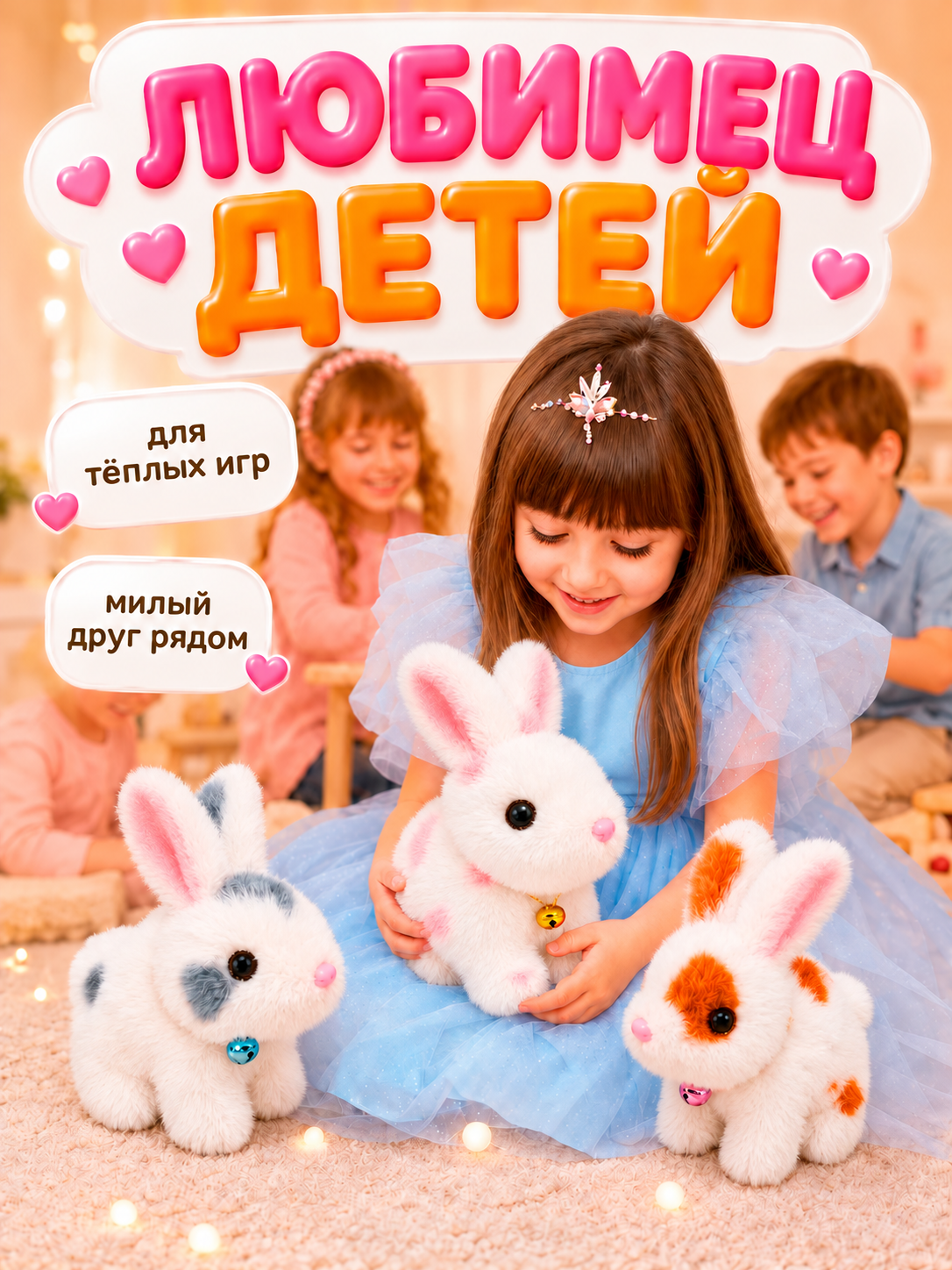 Мягкая игрушка FAVORITSTAR DESIGN Зайчик - фото 8