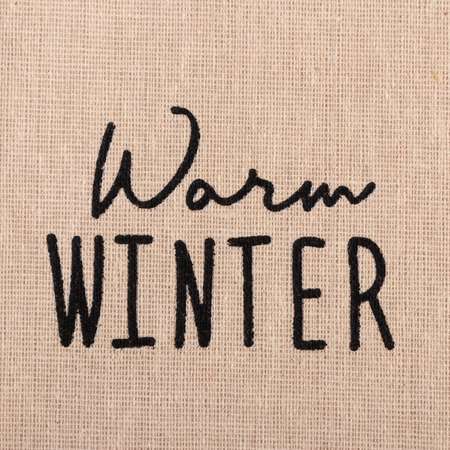 Кармашек текстильный Этель Warm winter 2 отделения 41*20см Бежевый 7558404