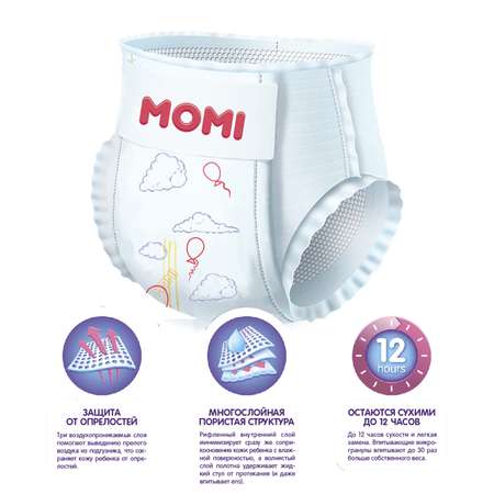 Трусики Momi M (6-11 кг) 56 шт.