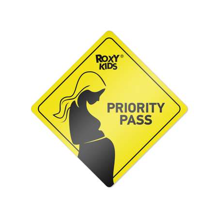 Наклейка для авто виниловая ROXY-KIDS PRIORITY PASS цвет желтый