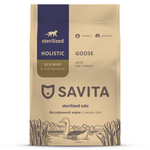 Корм для кошек SAVITA для стерилизованных сухой беззерновой с мясом гуся 400г