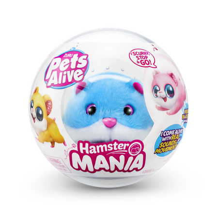 Игрушка Zuru Pets Alive Хомяк синий в шаре Hamstermania