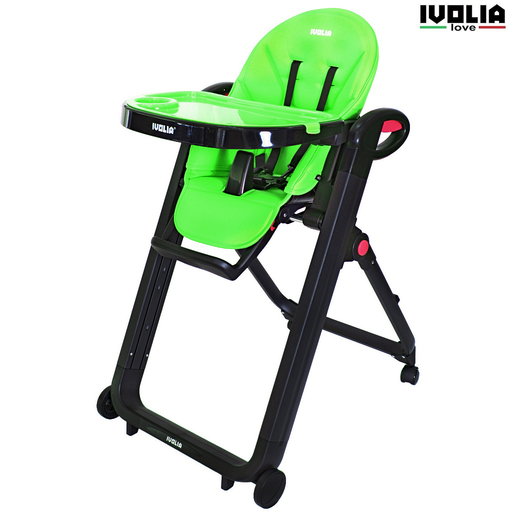Стульчик для кормления Ivolia LOVE 02 4 колеса green трансформер - фото 1