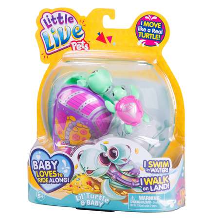 Фигурка Little Live Pets Черепашка с малышом