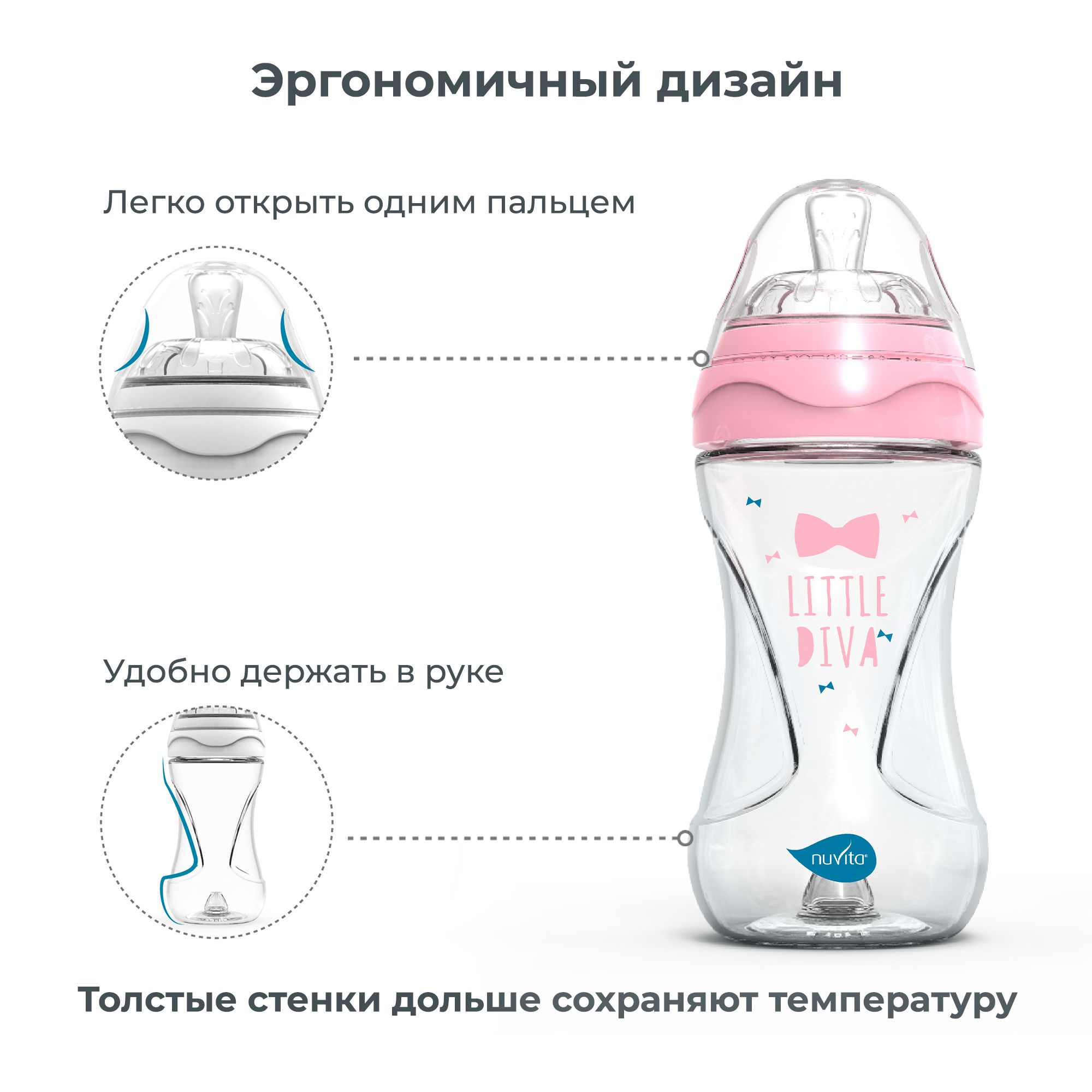 Бутылочка Nuvita Anti-Colic 240 мл - фото 7