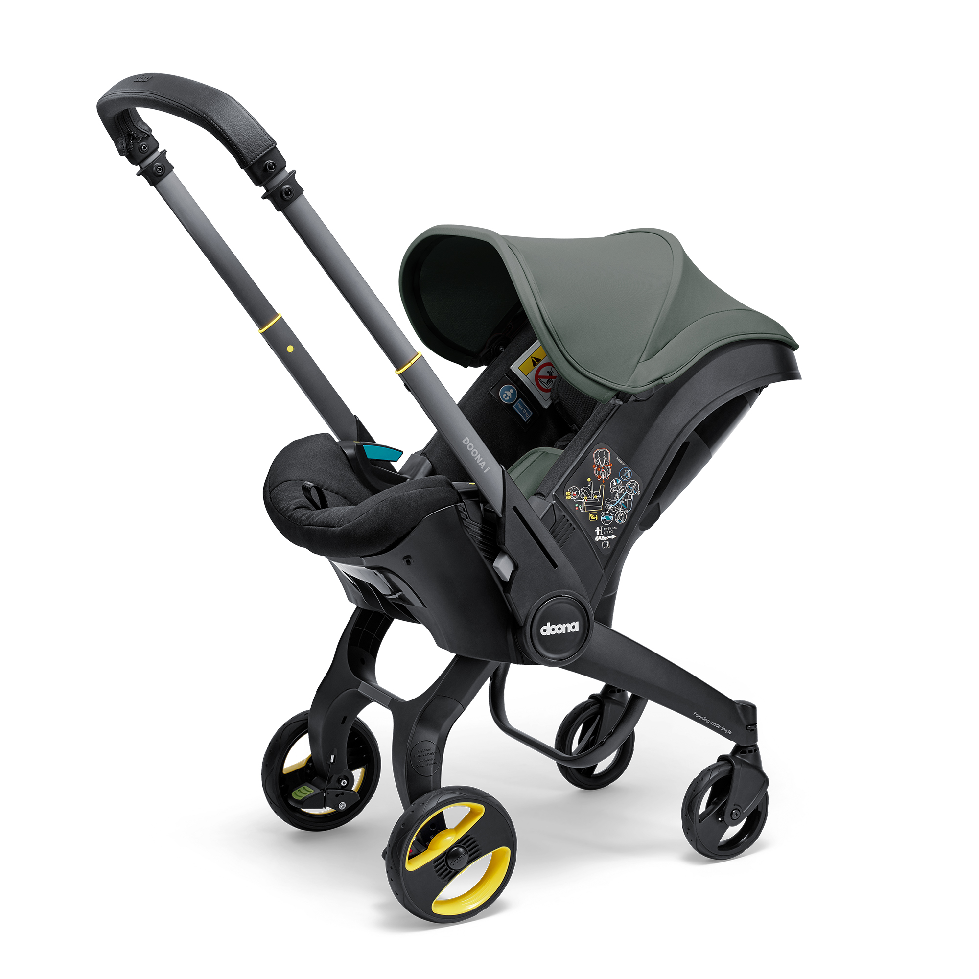 Автокресло Doona i, цвет: Slate Green Isofix 0 (0 -13 кг) серый - фото 21