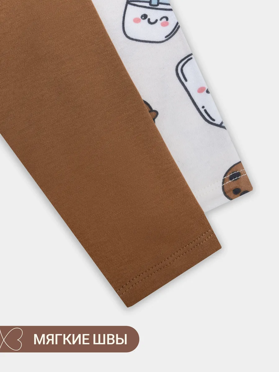 Комбинезон 2 шт Mark Formelle (Марк Формэль) 14005-2/печеньки/молочко на молочном +песочный - фото 7