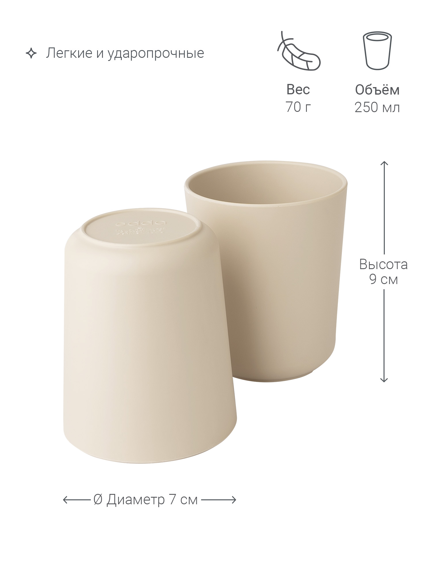 Кружка edda Лен 250 мл 2 предм. - фото 11