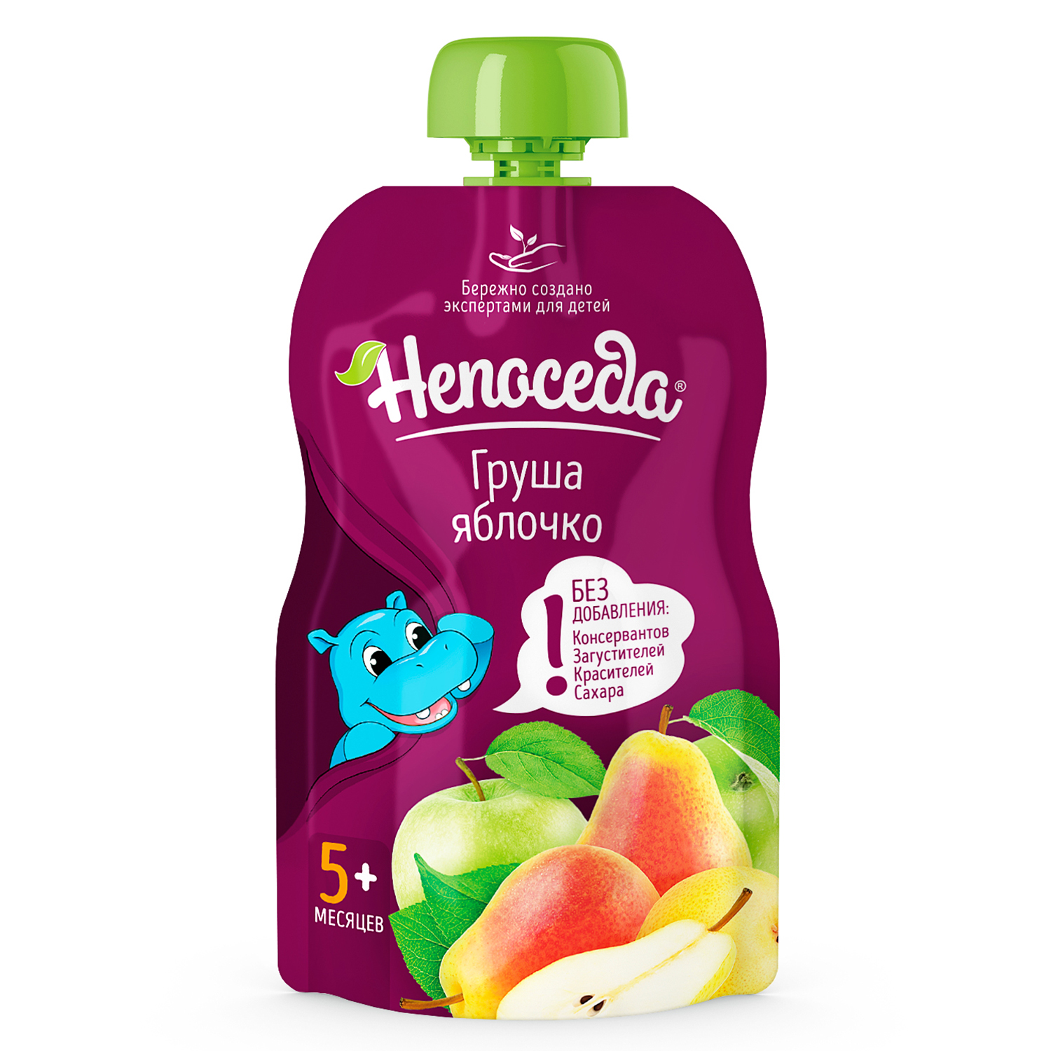 Пюре Непоседа Груши и яблоки с 5 мес 90 г - фото 1