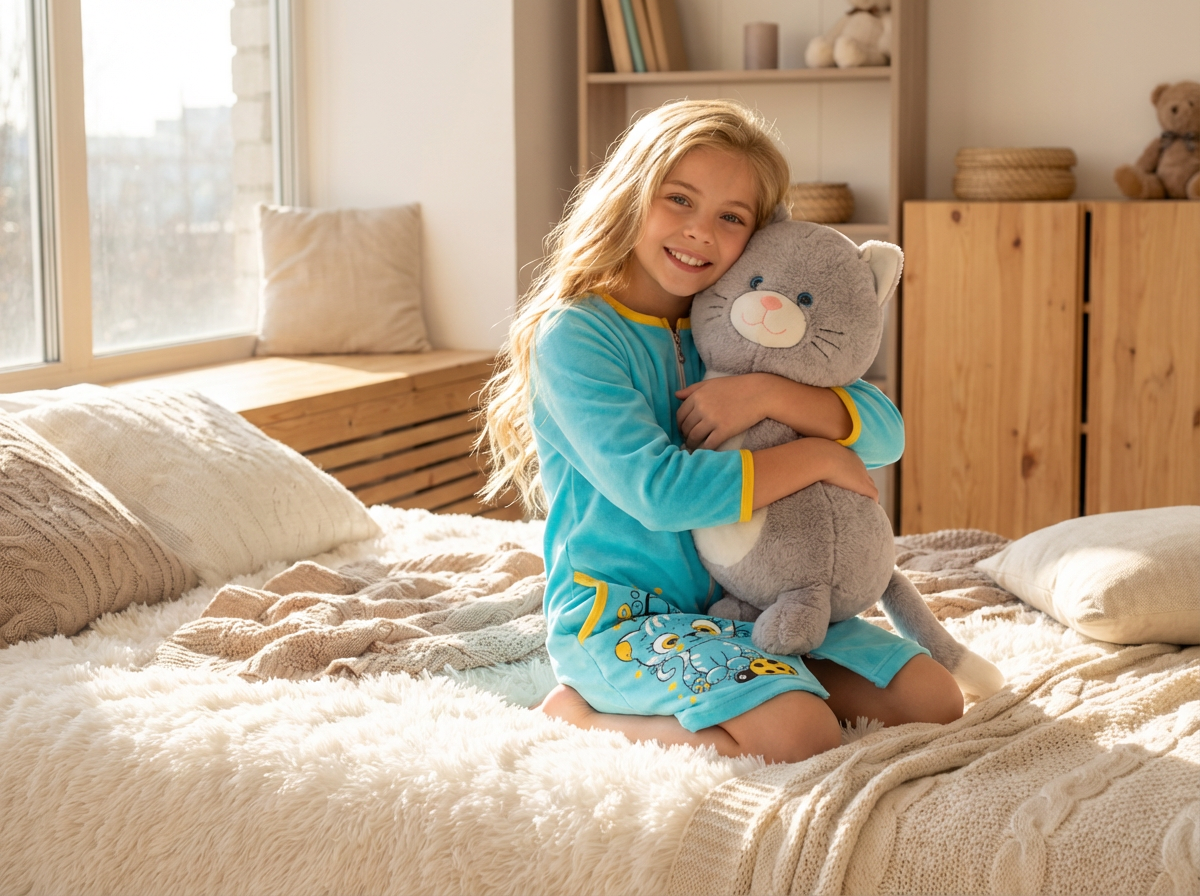 Халат TOTEMFOX 831В2F/бирюзовыйКотик - фото 4