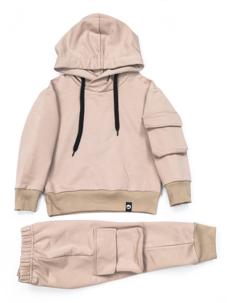 Спортивный костюм Baby boom КД327/2-Ф тауп грей - фото 1