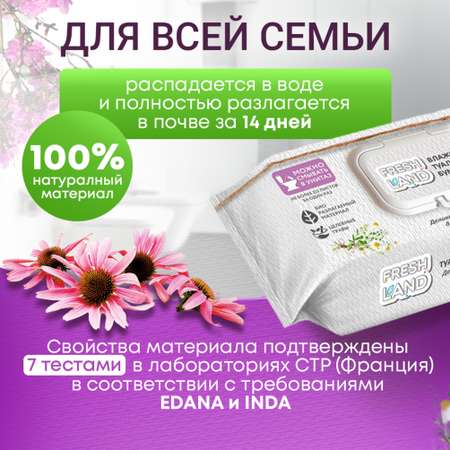 Влажные салфетки FRESHLAND 80 шт.