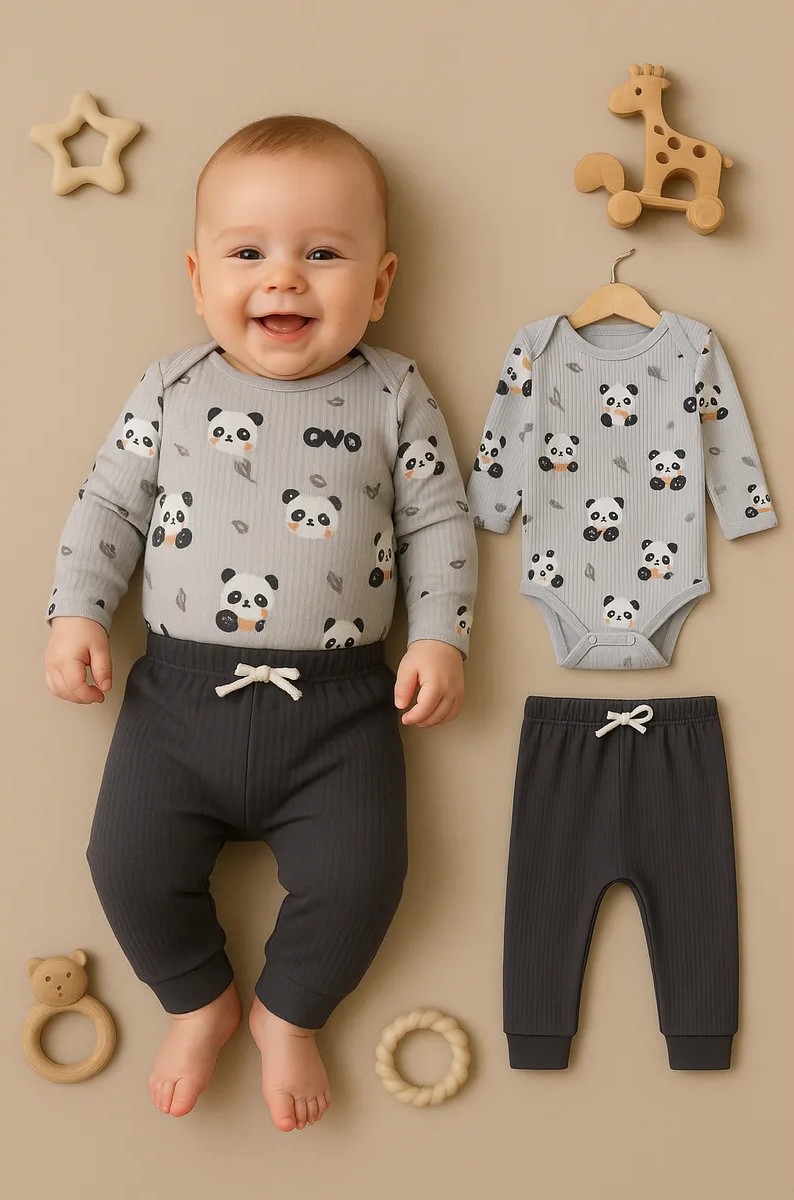 Комплект Mark Formelle (Марк Формэль) 89408/пандочки на сером +железо - фото 1