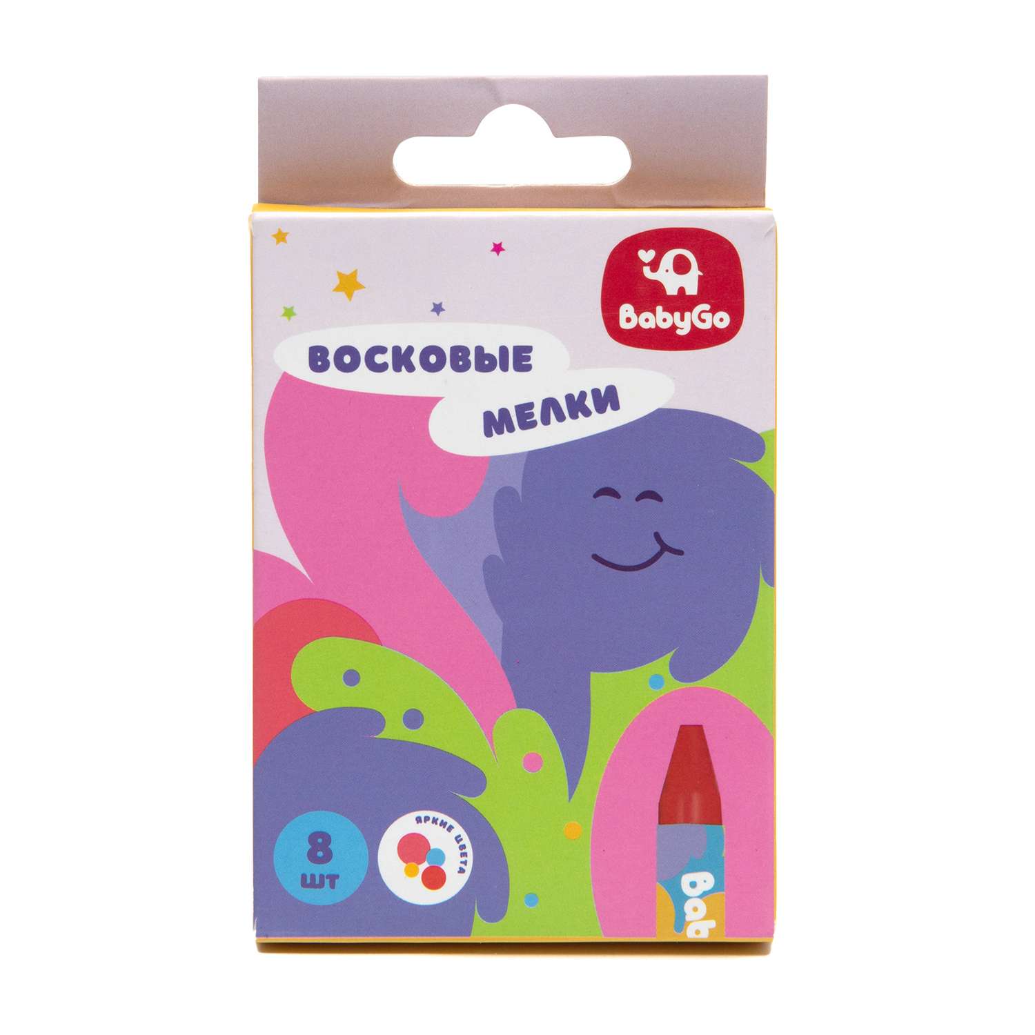 Восковые мелки BabyGo 8 шт. - фото 1