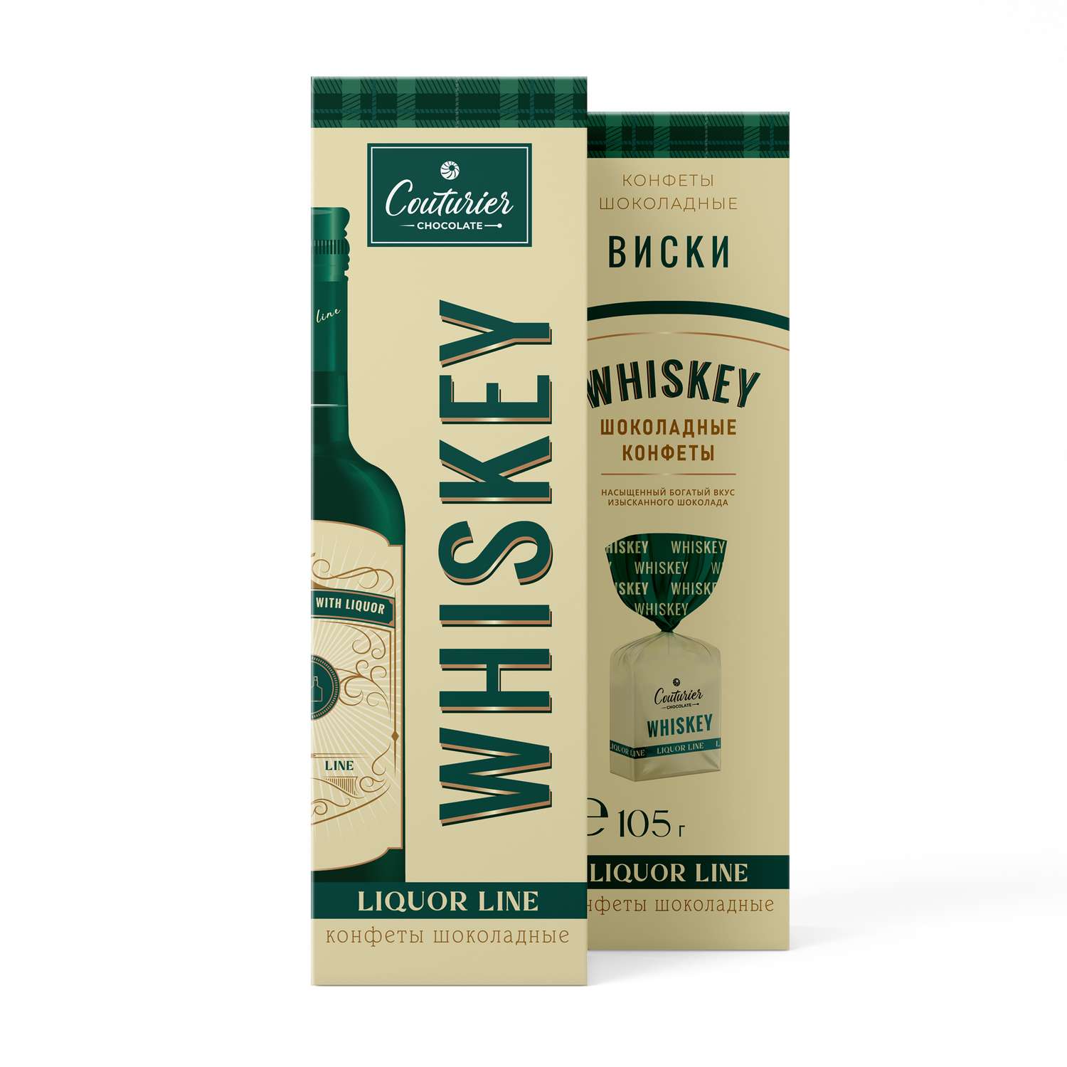 Конфеты шоколадные Couturier со вкусом Whiskey 105г - фото 1