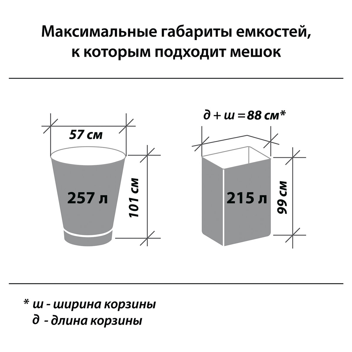 Мешки мусорные Лайма 240 л черные 5 шт сверхпрочные - фото 7