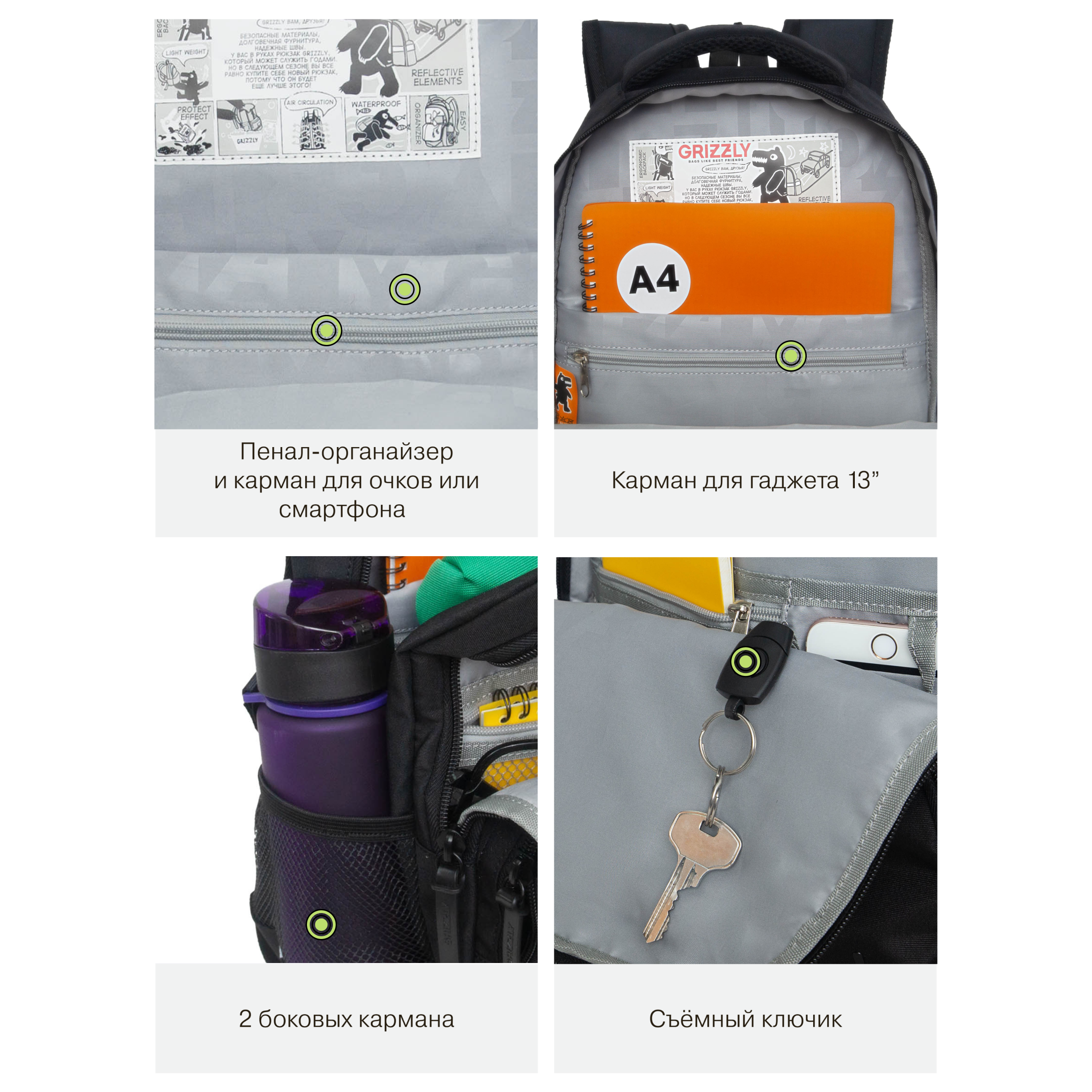 Рюкзак Grizzly для мальчика - фото 10