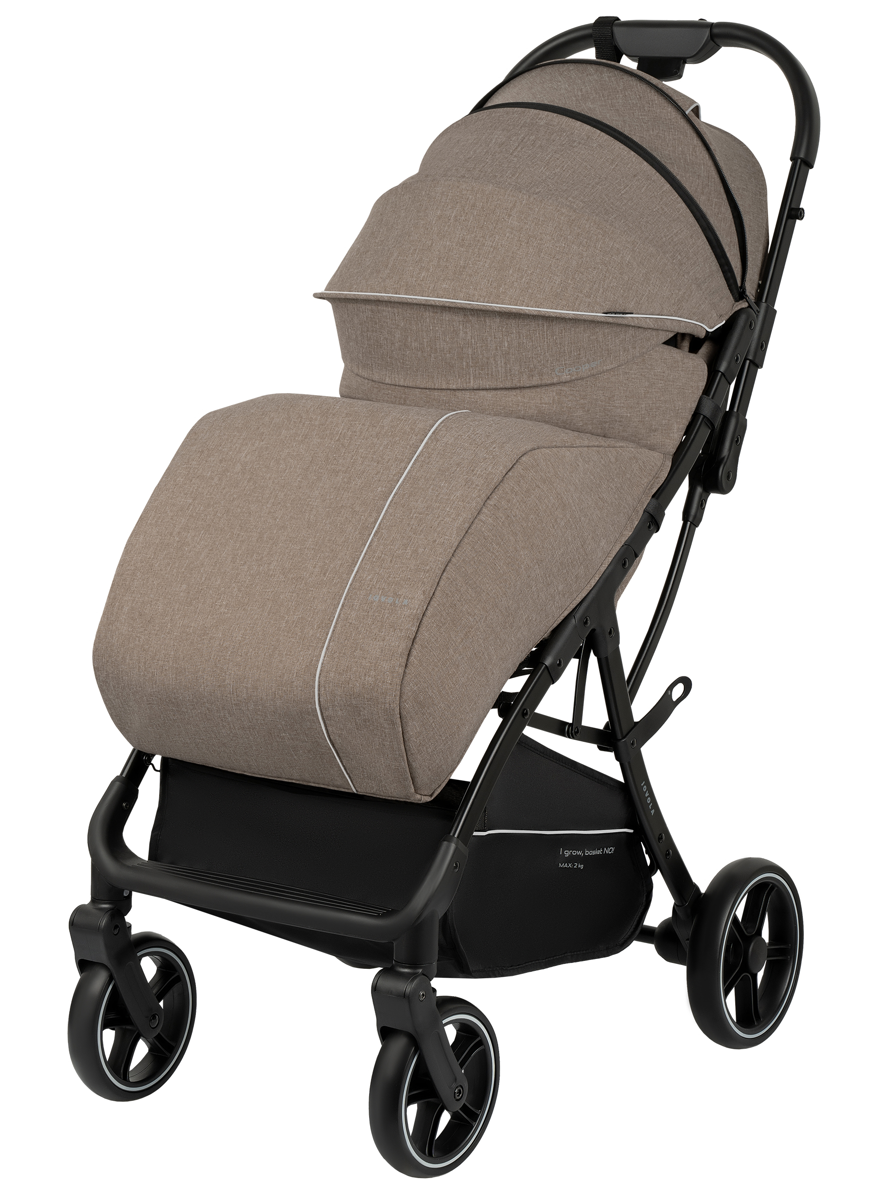 Коляска прогулочная JOVOLA Cooper темно-бежевый - фото 16
