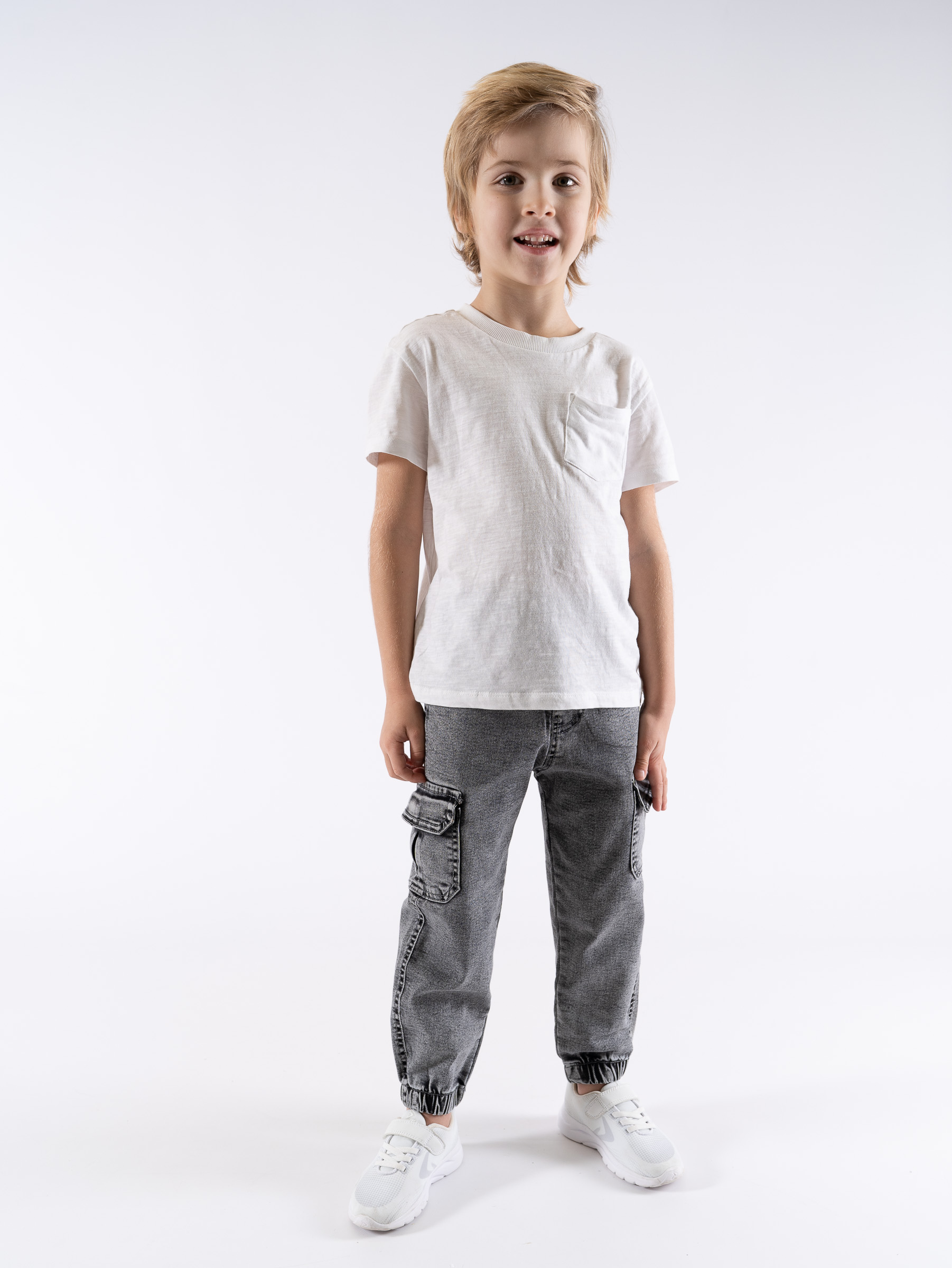 Джинсы TiGaDa джинсы/мальчик/карго/серые/с карманами - фото 4