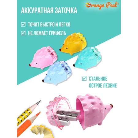 Точилка Orange Peel ежик 4 шт.