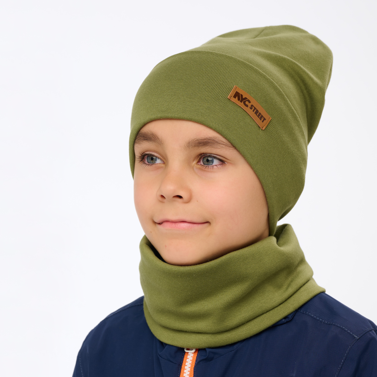 Шапка и снуд KUBRIO KU-H-38-SPRotvB-olive - фото 1