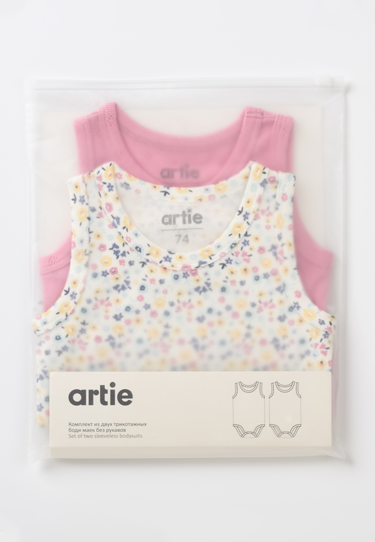 Боди 2 шт artie S25B15BM2-1498D/Молочный-сиреневый - фото 5