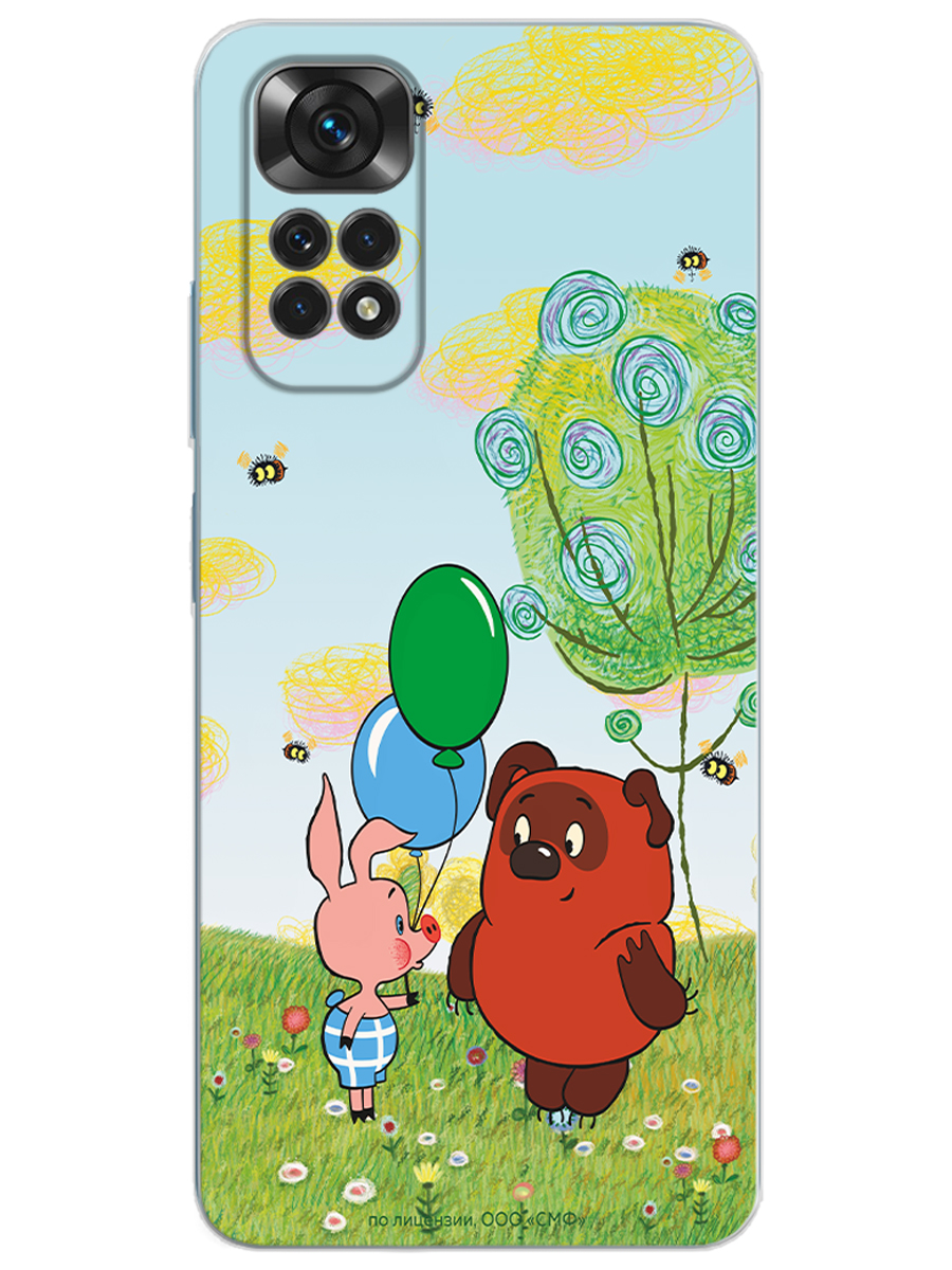 Силиконовый чехол Mcover для смартфона Xiaomi Redmi Note 11 Союзмультфильм Лучшие друзья - фото 1