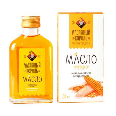 Масло Масляный король нерафинированное кукурузное 100мл