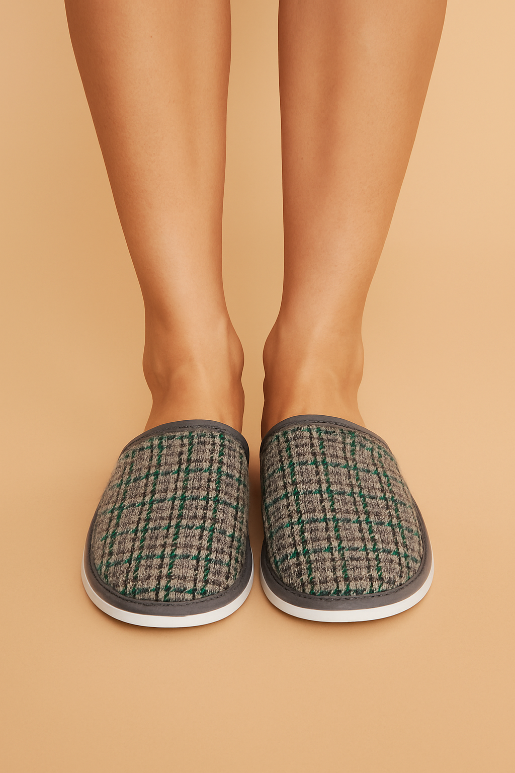 Тапочки IVShoes С-6ЖТП-МР/серый/клетка - фото 2