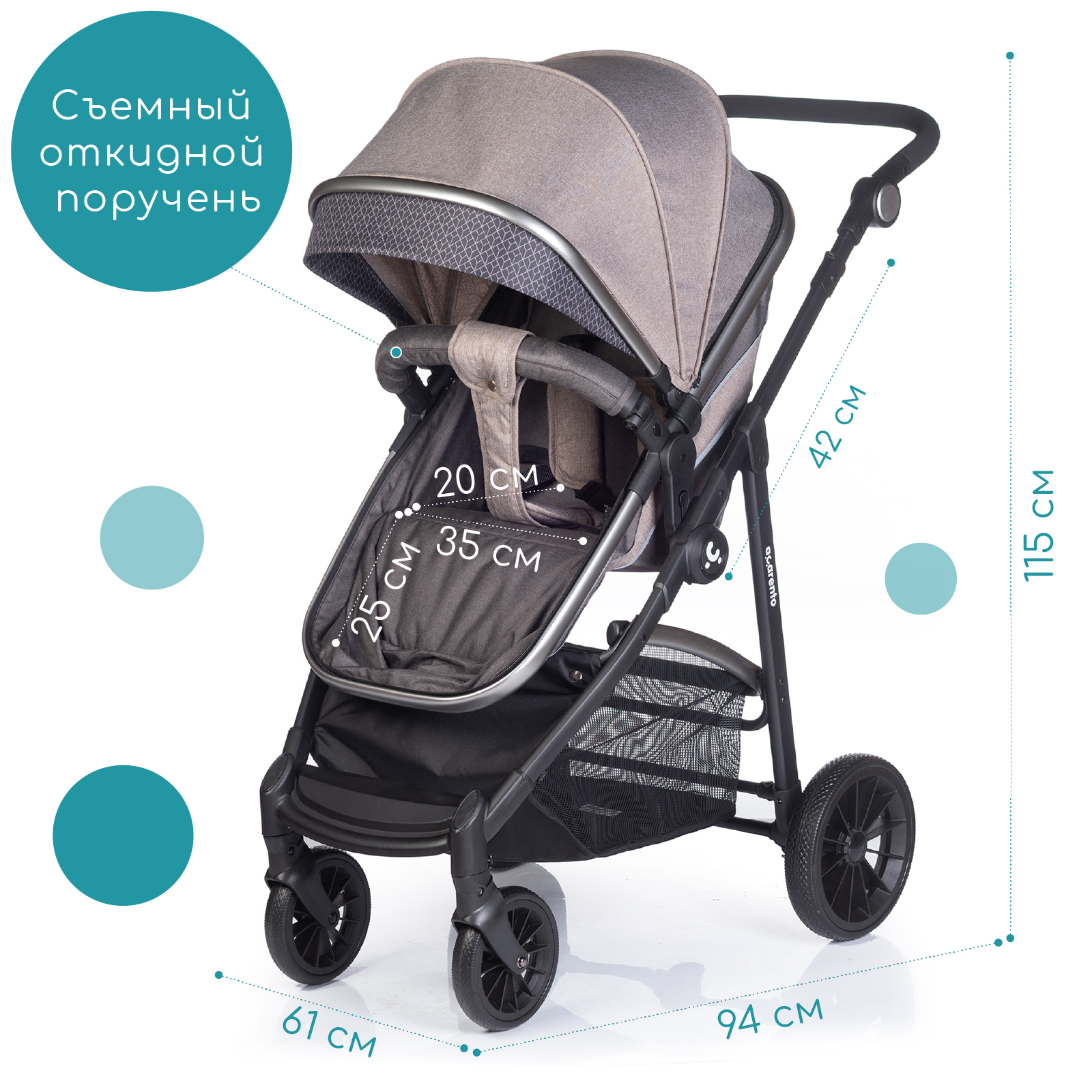 Коляска трансформер Acarento Essenza - фото 4