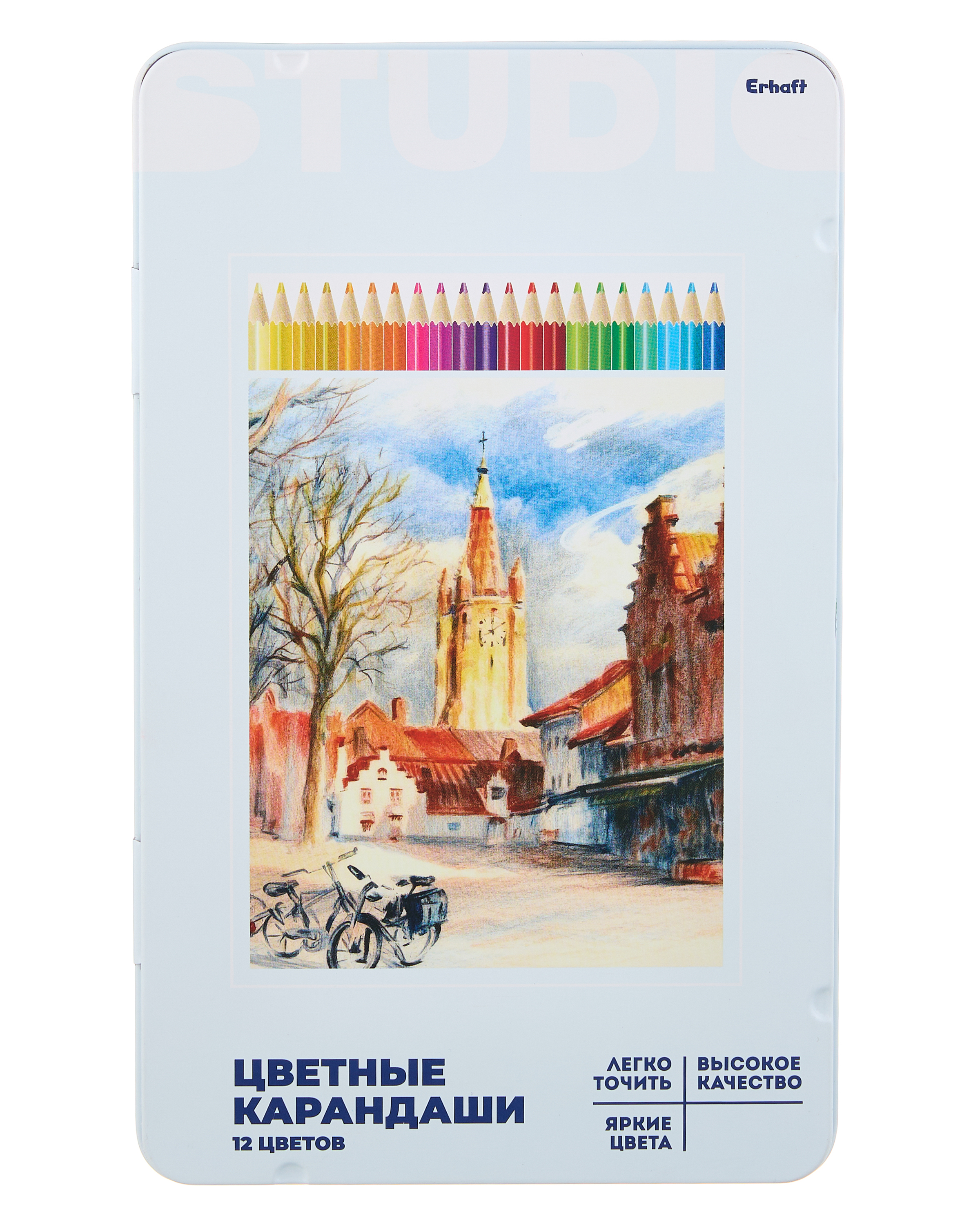 Карандаши цветные Erhaft 12 шт. - фото 1