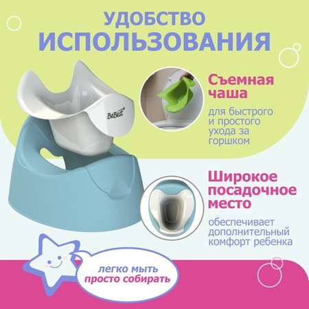Горшок детский BeBest Crown голубой