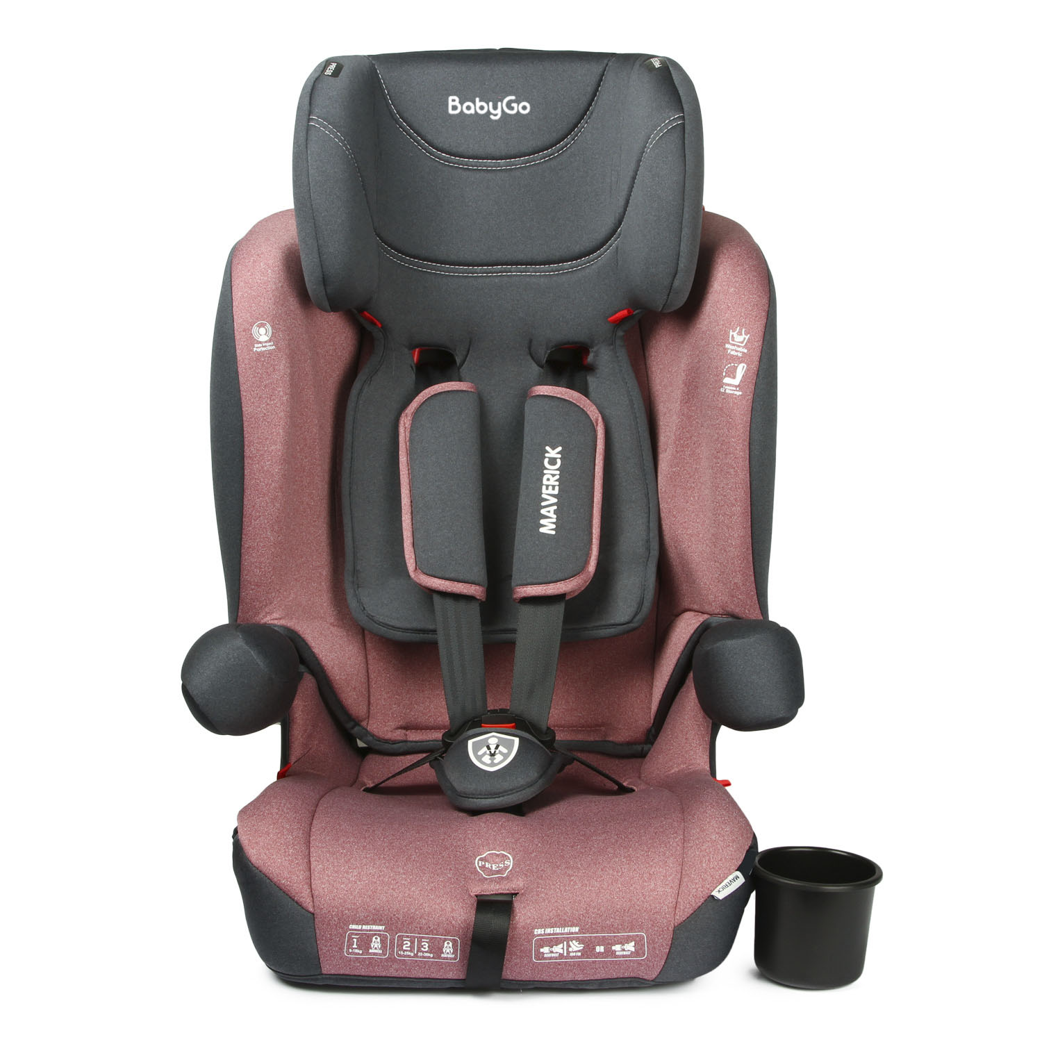 Автокресло BabyGo Maverick New Isofix 0+/1/2/3 (0-36 кг) красный - фото 11