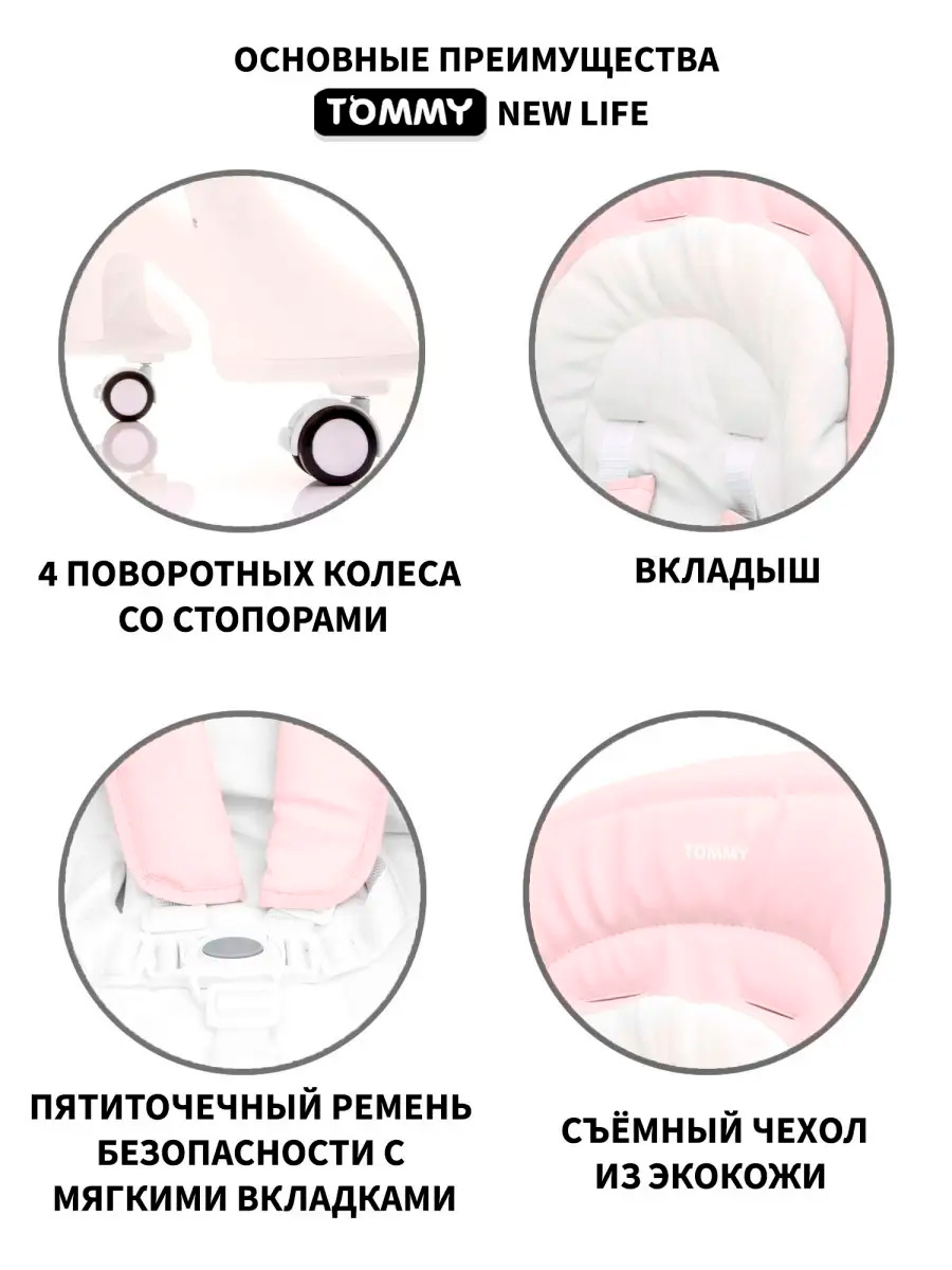 Стульчик для кормления TOMMY New Life трансформер - фото 5