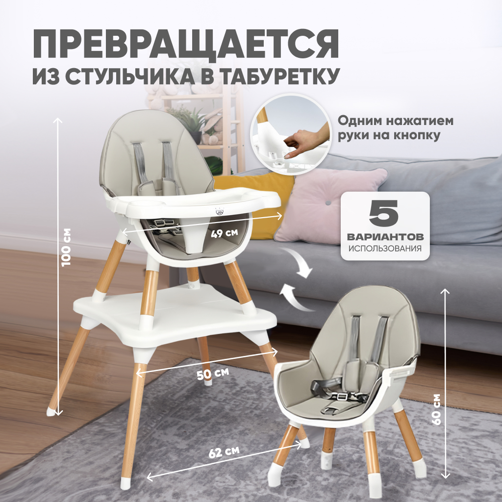 Стульчик для кормления Solmax трансформер - фото 4