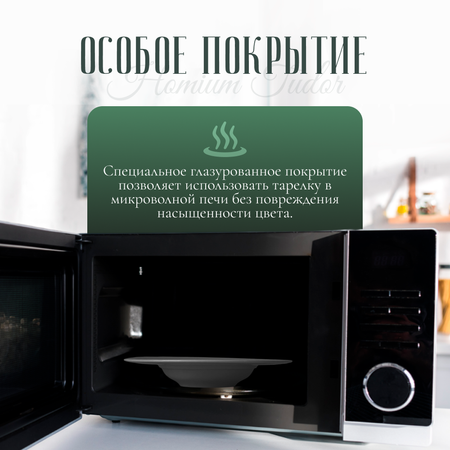 Тарелка сервировочная ZDK для пасты и вторых блюд Homium Tudor D24см цвет белый