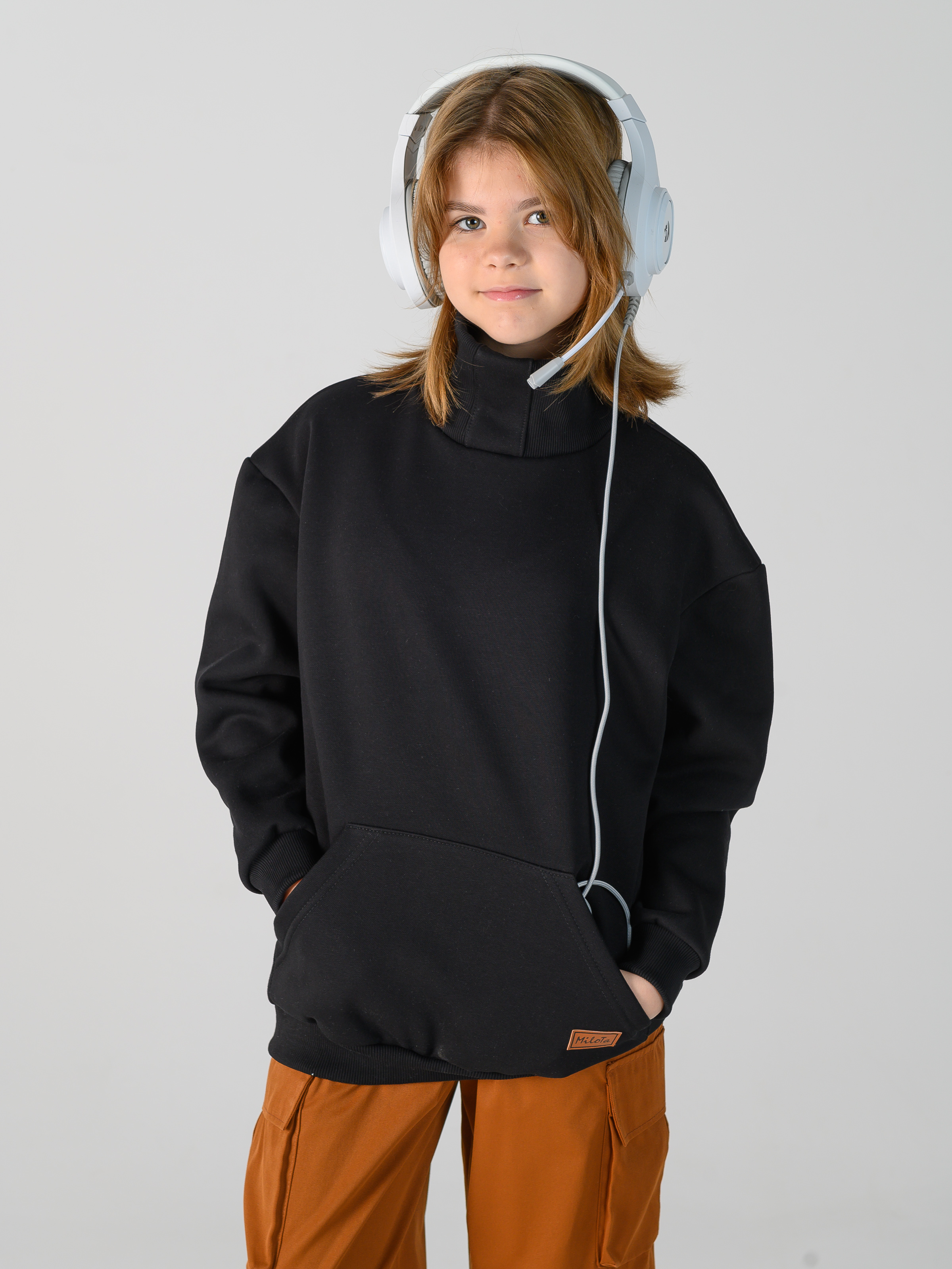 Толстовка MiloTa ТФН04/черный - фото 9