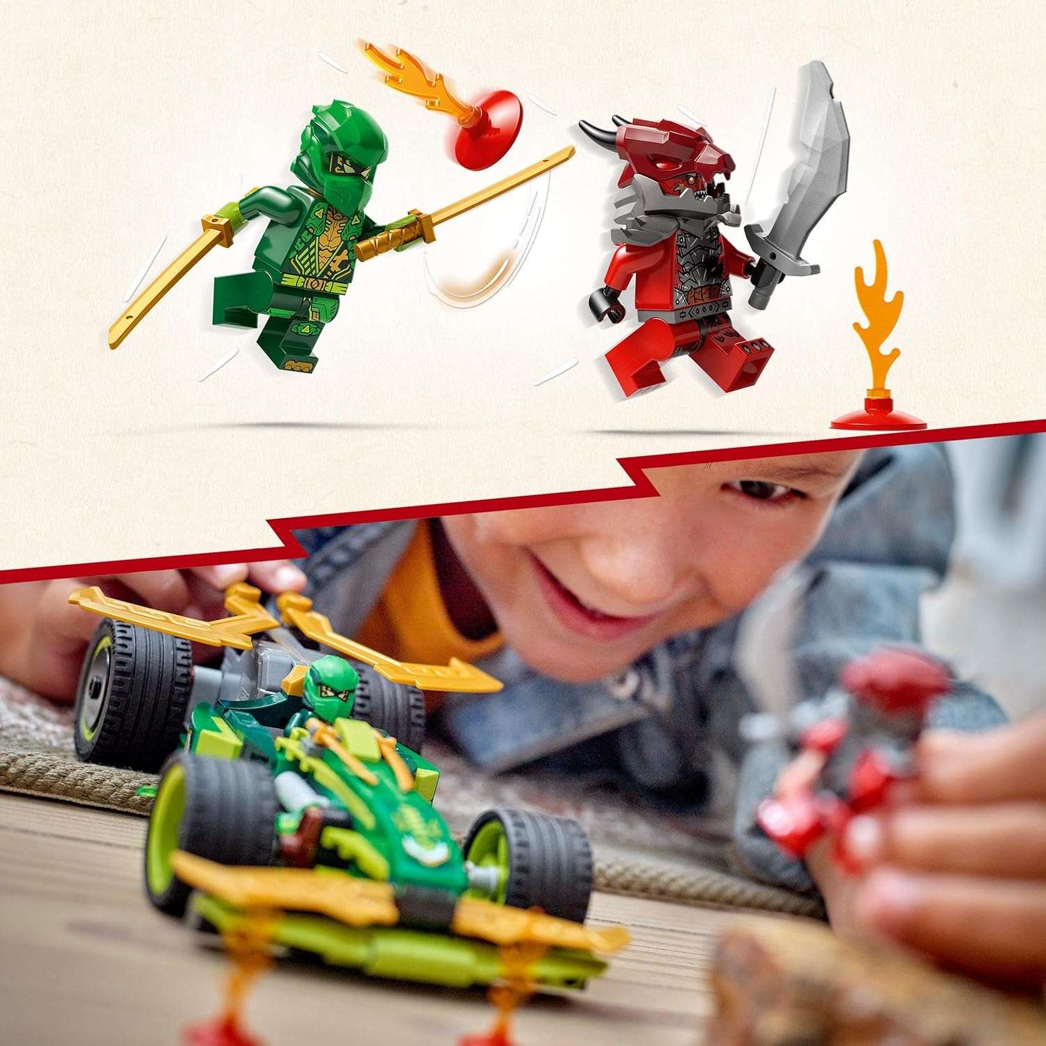Конструктор LEGO NINJAGO Гоночный автомобиль Ллойда блочный - фото 5