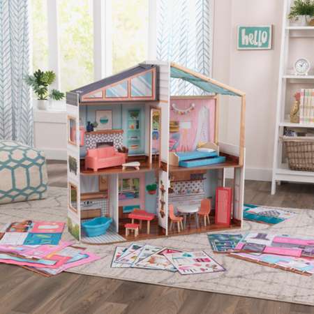 Домик для кукол KidKraft с мебелью